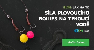 Síla plovoucího boilies na tekoucí vodě Síla plovoucího boilies na tekoucí vodě