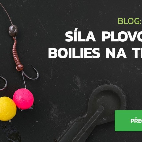 Síla plovoucího boilies na tekoucí vodě