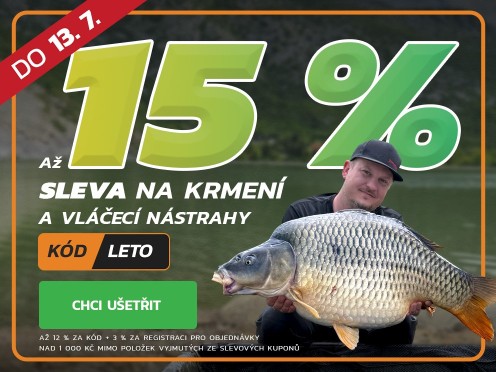 SLEVA až 15 % na krmení a vláčecí nástrahy