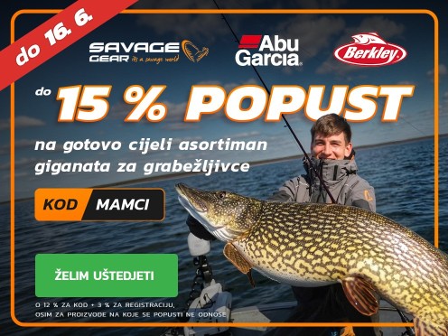 POPUST do 15 % - Savage Gear, Berkley, Abu Garcia