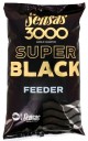 Krmení Sensas 3000 Super Black 1kg Feeder