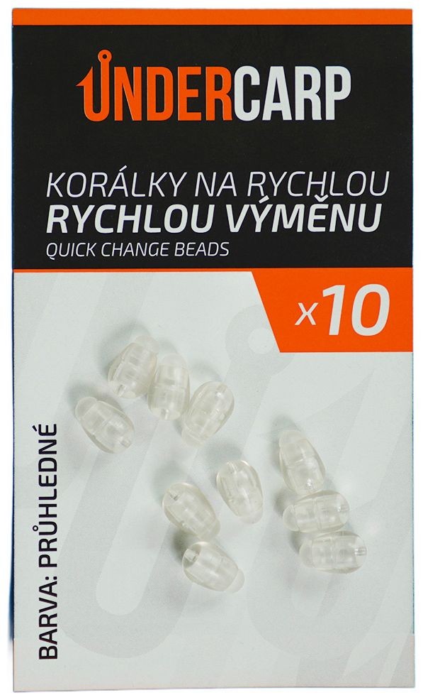10 kom Korálke UnderCarp Quick Change Beads prozirne