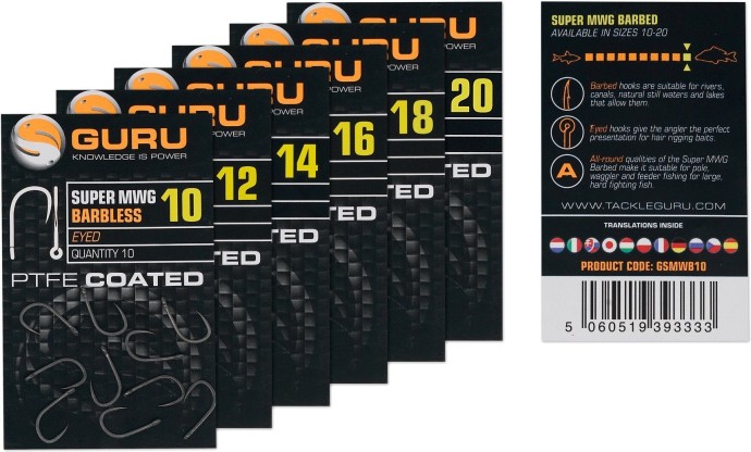10 kom - Udica Guru Super MWG Hook Barbless