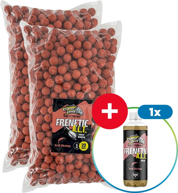 10kg Boilies Carp Only Frenetic A.L.T. Krill a Kreveta 16mm + Booster ZDARMA