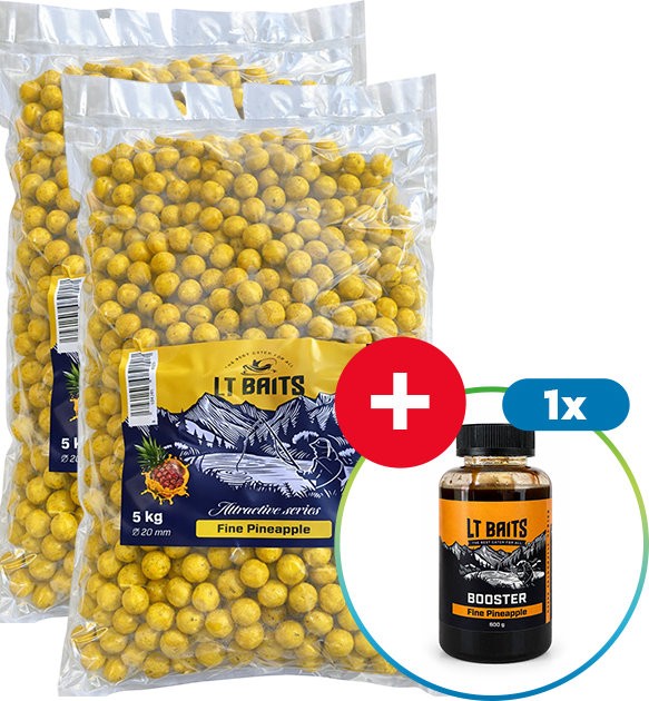 10kg - Boilies LT Baits Fine Pineapple 20mm + Booster ZDARMA