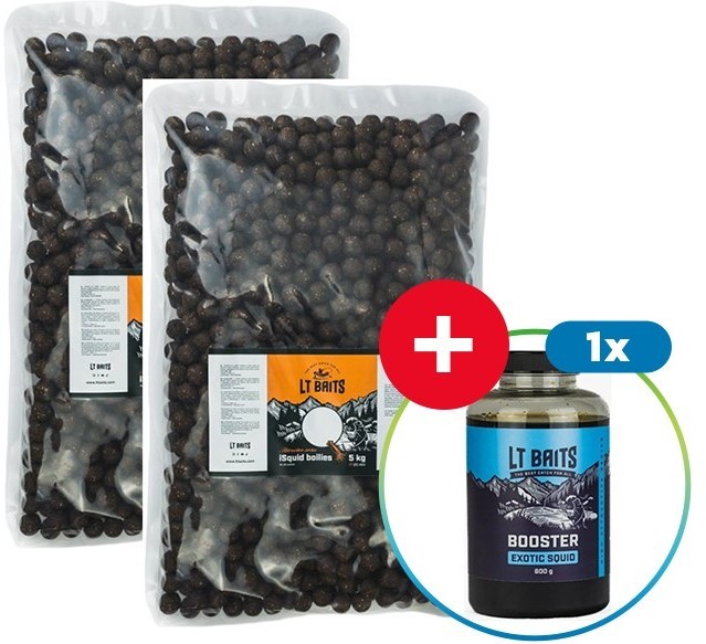 10kg - Boilies LT Baits iSQUID 24mm + Booster Gratis