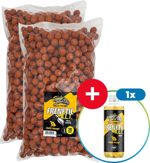 10kg Boilies Šaran Samo Frenetic A.L.T. Čili Mango 24mm + Booster ZDARMA