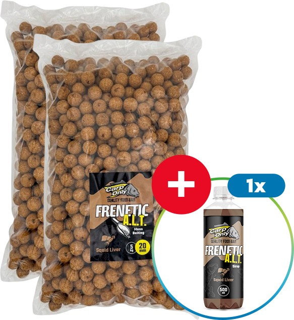 10kg Boilies Šaran Samo Frenetic A.L.T. Hobotnica Jetra 20mm + Booster GRATIS