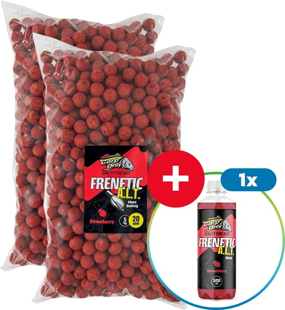 10kg Boilies Šaran Samo Frenetic A.L.T. Jagoda 20mm + Booster ZDARMA