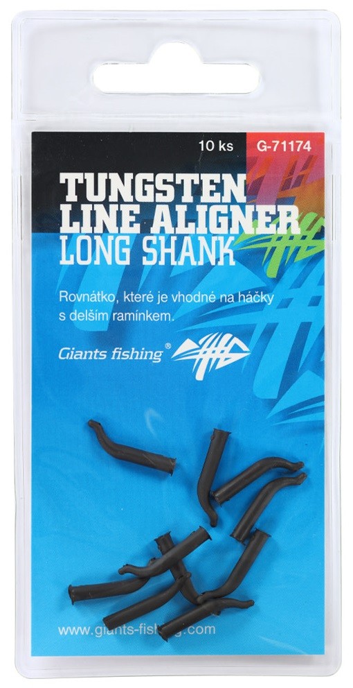 10kom - Adapteri za Udicu Giants Fishing Tungsten Line Aligner Long Shank Black