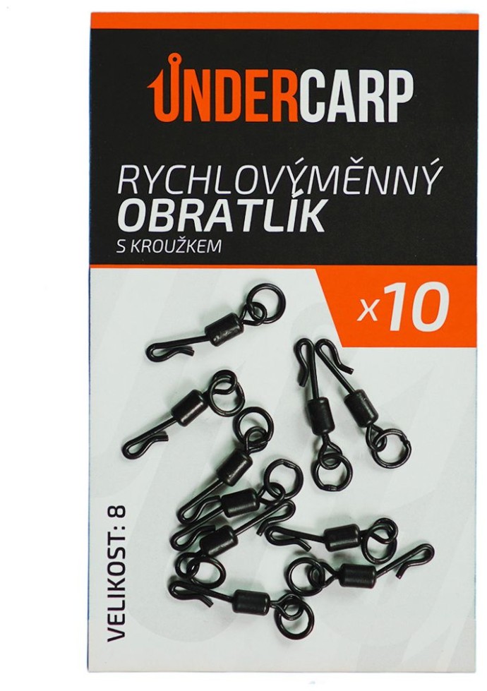 10kom - Brzoizmjenjiva Vrtilica s prstenom UnderCarp Veličina 8