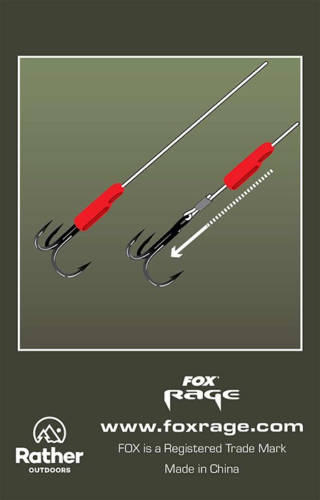 10kom - Gumene navlake Rage Predator Red Treble Hook Sleeves