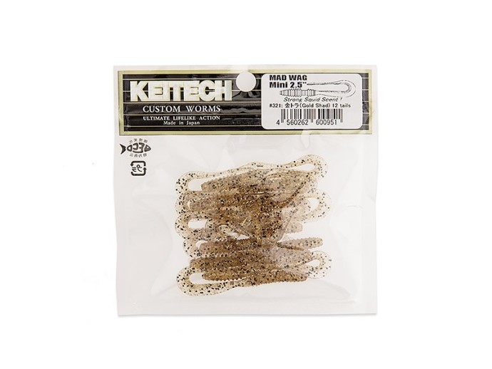 10kom - Gumeni Mamac Keitech Mad Wag Mini 3,5" 8,9cm 1,8gr