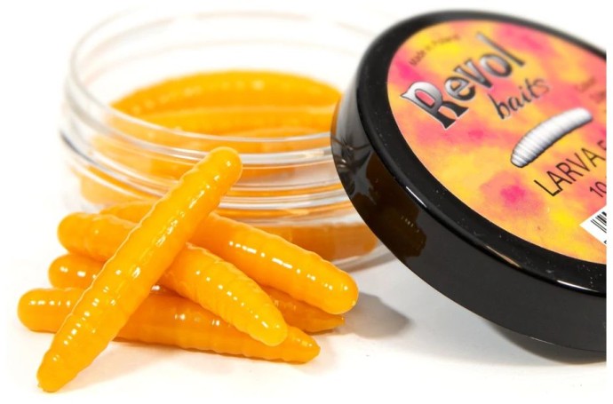 10kom - Gumeni Mamac Revol Baits Larva 50mm Sýr-Česnek