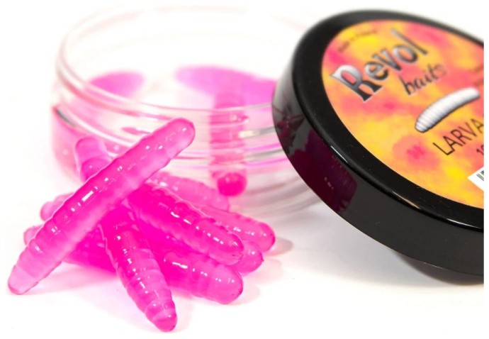 10kom - Gumeni Mamac Revol Baits Larva 50mm Sýr-Česnek