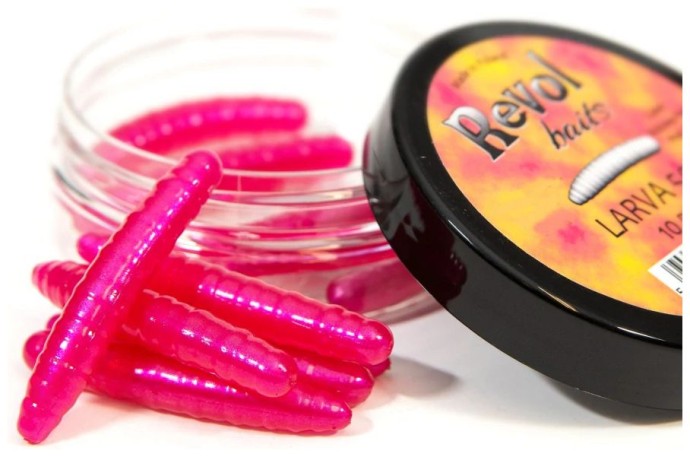 10kom - Gumeni Mamac Revol Baits Larva 50mm Sýr-Česnek
