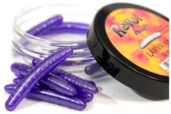 10kom - Gumeni Mamac Revol Baits Larva 50mm Sýr-Česnek
