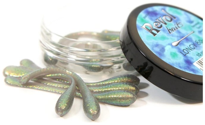 10kom - Gumeni Mamac Revol Baits Longi 80mm Sýr-Česnek