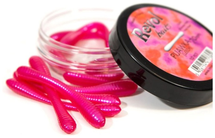 10kom - Gumeni Mamci Revol Baits Leech 70mm Sir-Češnjak