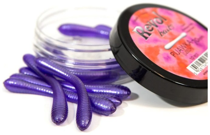 10kom - Gumeni Mamci Revol Baits Leech 70mm Sir-Češnjak