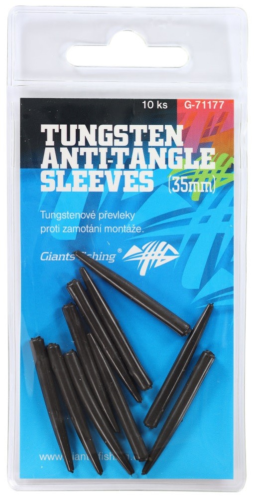 10kom - Gumica protiv petljanja Giants Fishing Tungsten Anti Tangle Sleeve Black XL