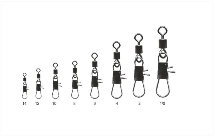 10kom - Karabina s Obratnikom Mistrall Rolling Swivel