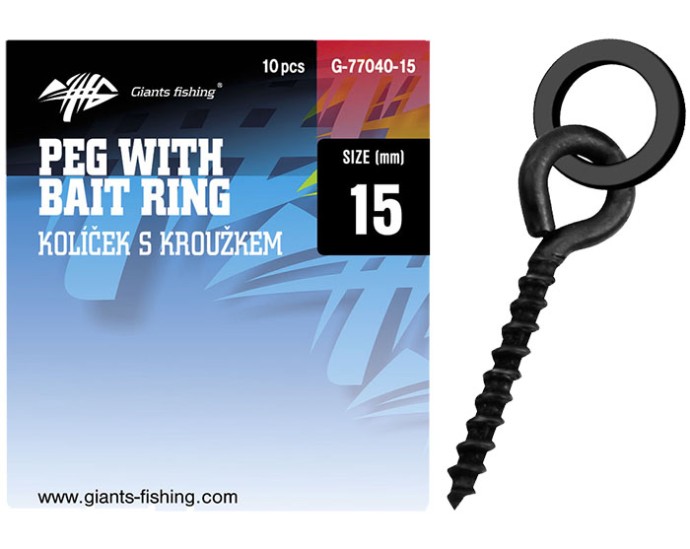 10kom - Klin s prstenom Giants Fishing Pegs with Bait Rings