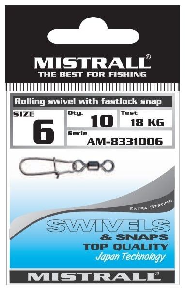 10kom Kopče s vrtilicom Mistrall