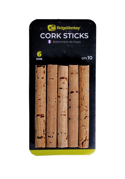 10kom - Korkové Tyčinky RidgeMonkey Combi Bait Drill Spare Cork Sticks