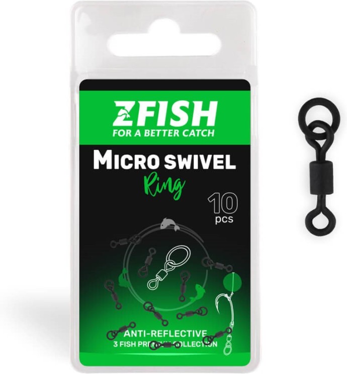 10kom - Micro vrtilica Zfish s Prstenom