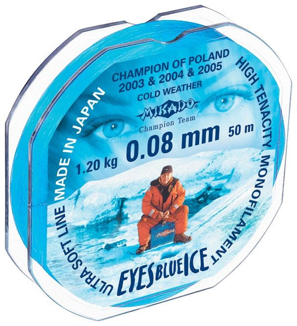 10kom Najlon Mikado Eyes Blue Ice 25m 0,14mm/2,90kg