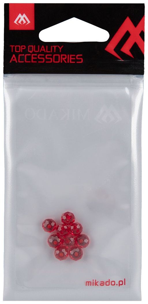 10kom - Perlice Mikado Beads Carolina Rig Crvene