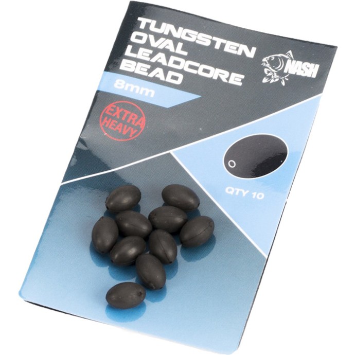 10kom - Perlice Nash Cling On Tungsten Oval Leadcore Beads 8mm