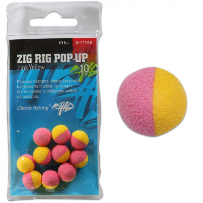 10kom - Pjenasti Mamac Giants Fishing Zig Rig Pop-Up 10mm