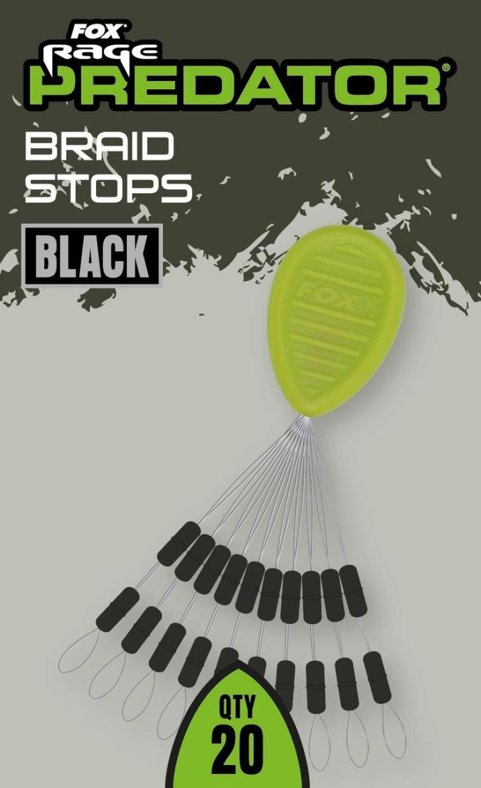 10kom - Stoperi za plovak Rage Predator Braid Stops Black