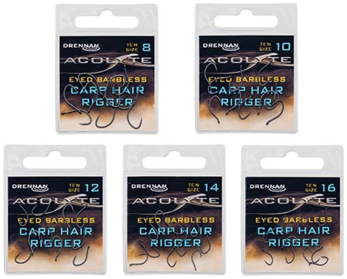 10kom - Udica Drennan Acolyte Carp Hair Rigger Barbless