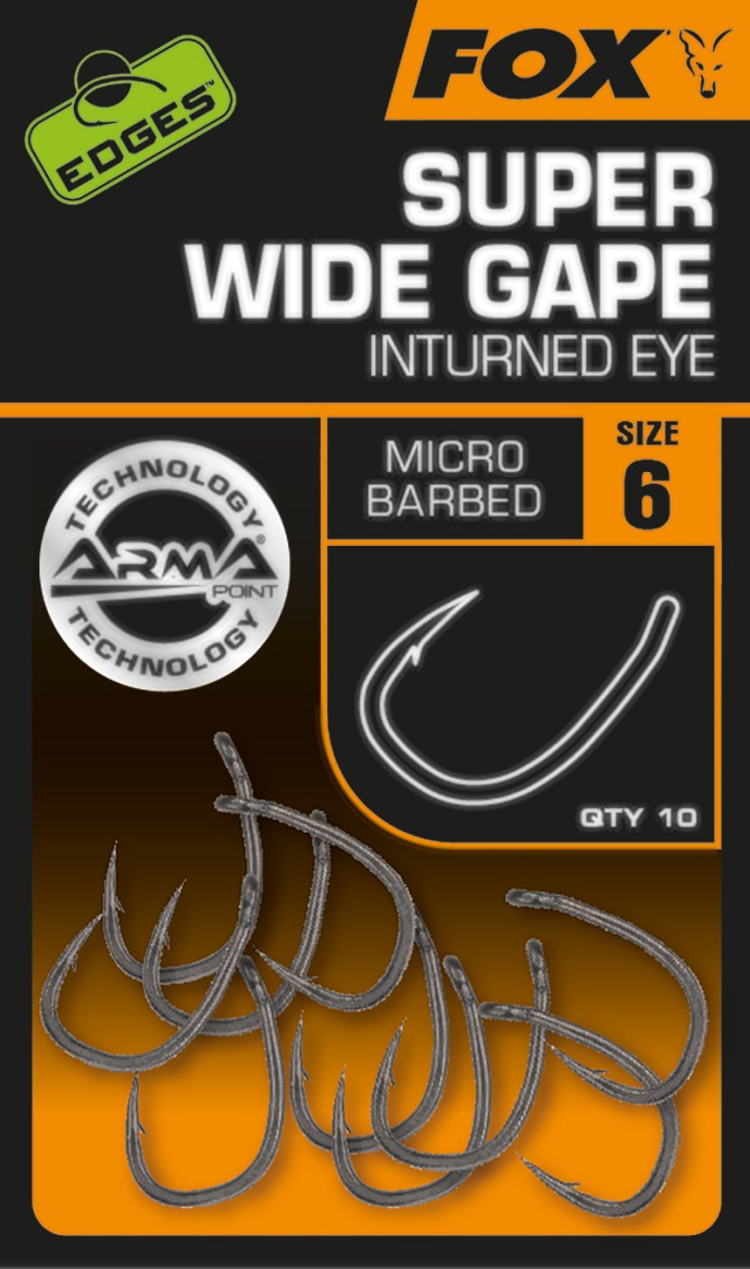 10kom - Udica Fox Edges Armapoint Super Wide Gape (Inturned Eye)