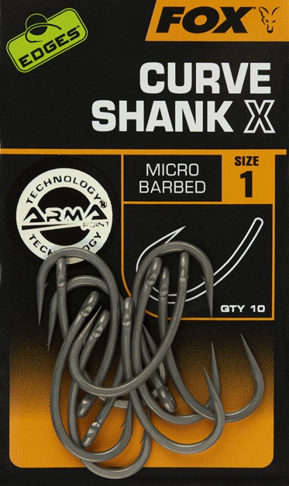 10kom - Udica Fox Edges Curve Shank X Hooks