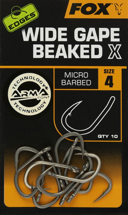 10kom - Udica Fox Edges Wide Gape Beakex X Hooks