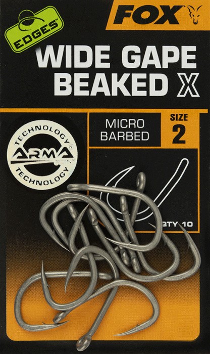 10kom - Udica Fox Edges Wide Gape Beakex X Hooks