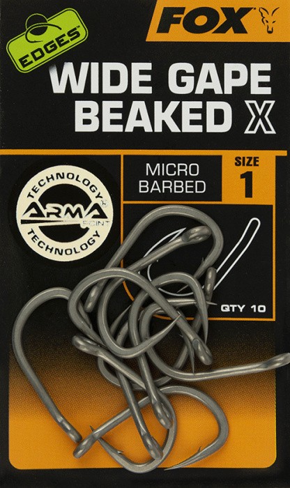 10kom - Udica Fox Edges Wide Gape Beakex X Hooks