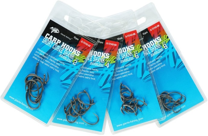 10kom - Udica Giants Fishing s Očicom bez Kontrakuke Short Curve Shank