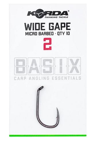 10kom - Udica Korda Basix Wide Gape Hooks Barbed