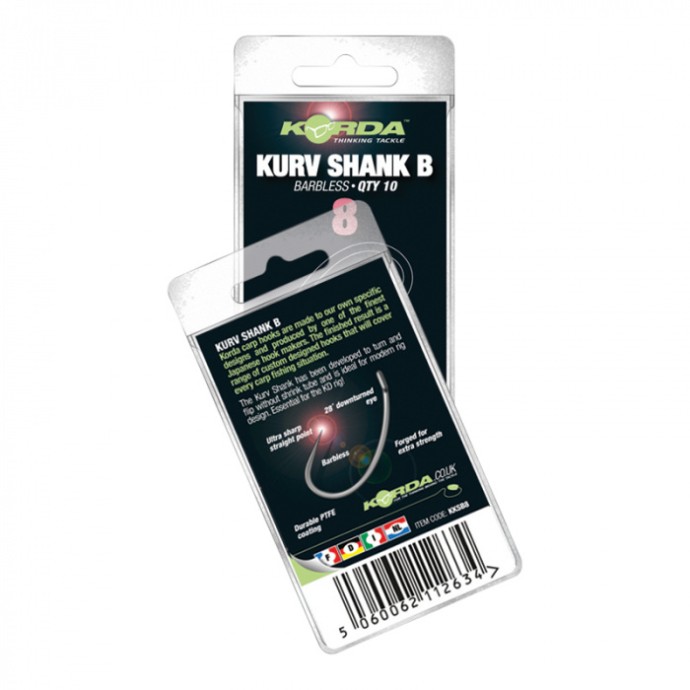 10kom - Udica Korda Kurv Shank Barbless