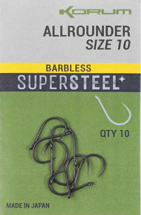 10kom - Udica Korum Allrounder Hooks Barbless