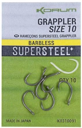 10kom - Udica Korum Grappler Hooks Barbless
