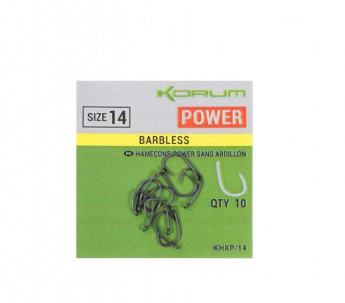 10kom - Udica Korum Xpert Power Hooks Barbless