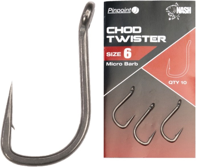 10kom - Udica Nash Chod Twister Micro Barb