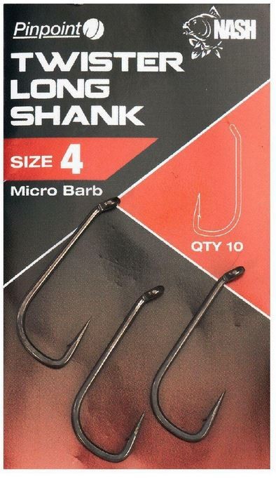 10kom - Udica Nash Twister Long Shank Micro Barb