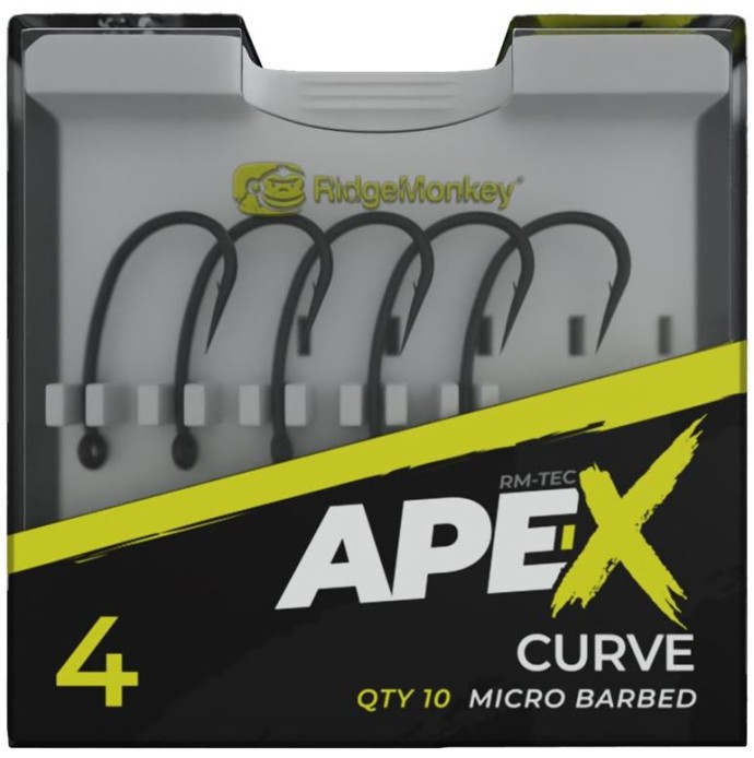 10kom - Udica RidgeMonkey Ape-X Curve Barbed